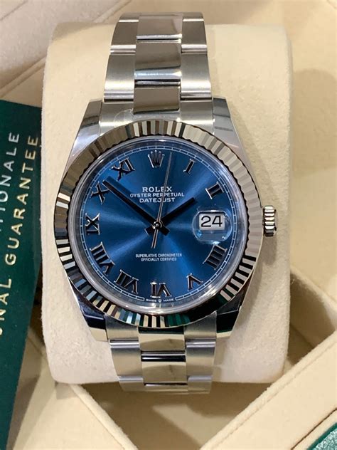 2020 rolex datejust 41 blue|2020 Rolex Datejust 41mm.